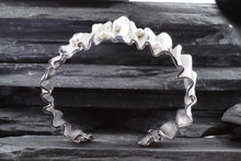 Load image into Gallery viewer, White Sterling Silver Cuff Bracelet With Fresh Water Pearls, View #9