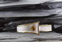 Load image into Gallery viewer, Sterling Silver W 18K Yellow Gold Plate Satin & Polished Bracelet With One Oval Citrine, View #1