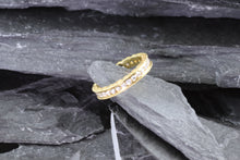 Load image into Gallery viewer, Yellow 18 Karat Eternity Band Anniversary Ring Set With 33 Round Diamonds, View #2