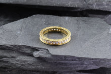 Load image into Gallery viewer, Yellow 18 Karat Eternity Band Anniversary Ring Set With 33 Round Diamonds, View #4