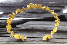 Load image into Gallery viewer, Yellow Gold Over Sterling Silver Cuff Bracelet, View #4