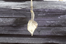 Load image into Gallery viewer, 14 K Yellow Gold Hand Crafted Aspen leaf Pendant Necklace, Image #4
