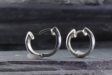 Load image into Gallery viewer, Sterling Silver Mini Hoop Earrings, View #3
