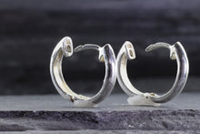 Load image into Gallery viewer, Sterling Silver Mini Hoop Earrings, View #2
