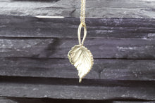 Load image into Gallery viewer, 14K Green Gold Aspen Leaf Pendant On A 14K Yellow Gold Chain, View #2
