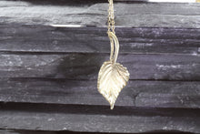 Load image into Gallery viewer, 14K Green Gold Aspen Leaf Pendant On A 14K Yellow Gold Chain, View #3
