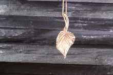 Load image into Gallery viewer, 14K Rose Gold Aspen Leaf  Pendant On A 14K Rose Gold Chain, View #2
