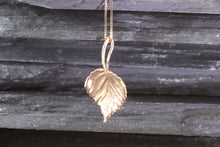 Load image into Gallery viewer, 14K Rose Gold Aspen Leaf Pendant On A 14K Rose Gold Chain, View #3
