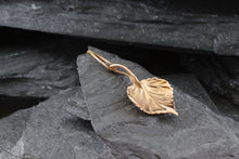 Load image into Gallery viewer,  14K Rose Gold Aspen Leaf Pendant On A 14K Rose Gold Chain, View #5
