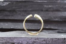 Load image into Gallery viewer, 18K Gold Contemporary Embrace Ring, with Blue, White, &amp; Purple Diamonds, View #6
