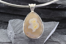 Load image into Gallery viewer, Free Form Agate and Sterling Silver Pendant, View #1
