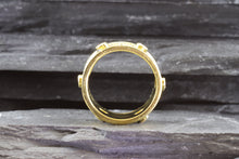 Load image into Gallery viewer, Lady&#39;s Two Tone 18K Satin &amp; Polished Contemporary Fashion Ring With 6 Round Diamonds, View #5
