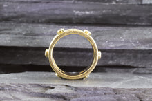 Load image into Gallery viewer, Lady&#39;s Yellow 18 K Satin &amp; Polished Contemporary Fashion Ring With 6 Round Diamonds, View #5

