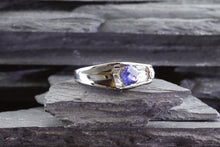 Load image into Gallery viewer, Organic Purple Sapphire and Diamond Ring, View #1
