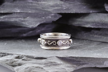 Load image into Gallery viewer, Ornate Blackened Sterling Silver Ring, View #1
