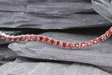 Load image into Gallery viewer, Sterling Silver And Ruby Tennis Bracelet Set With: 46 Princess Cut Rubies, View #1
