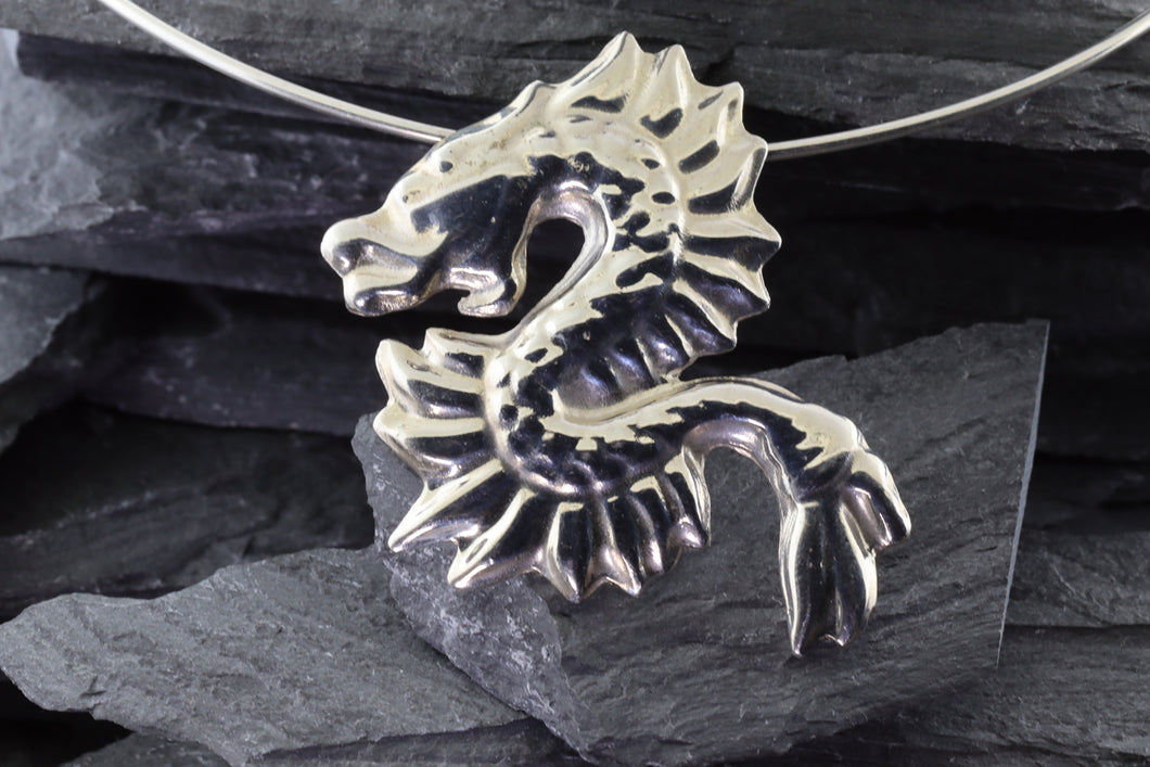 Sterling Silver Dragon Pendant, View #1