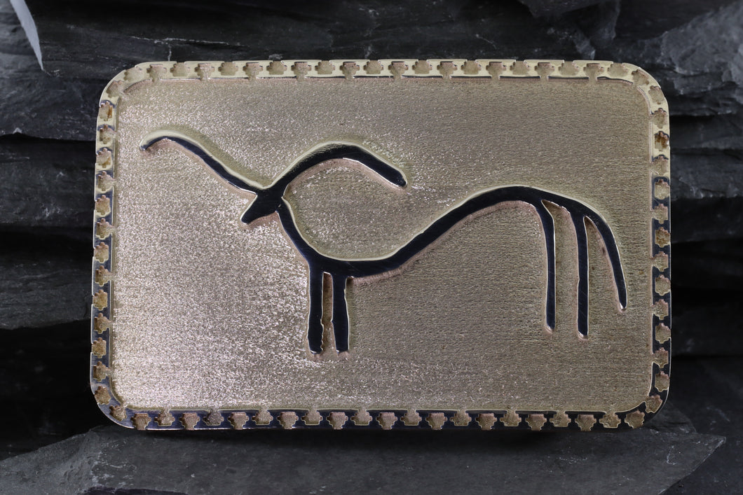 Handmade Sterling Silver Elk Belt Buckle, View #1