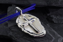 Load image into Gallery viewer, Sterling Silver Embossed Alpinvita Pendant With Sport Necklace, 20, Sterling Silver Clasp, View #3
