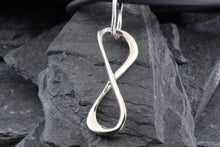 Load image into Gallery viewer, Sterling Silver Eternity Alpinvita Pendant With Black Sport Necklace, View #2
