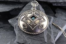 Load image into Gallery viewer, Sterling Silver Native Style Pendant Set With Turquoise, View #2
