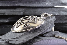 Load image into Gallery viewer, Sterling Silver Native Style Pendant Set With Turquoise, View #4
