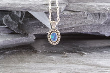 Load image into Gallery viewer, Sterling Silver Opal Doublet Pendant Set, View #1
