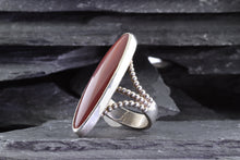 Load image into Gallery viewer, Sterling Silver Ring Set With Agate, View #4
