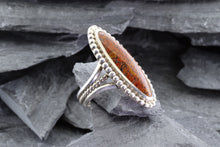 Load image into Gallery viewer, Sterling Silver Ring Set With  Oval Cabochon Dinosaur Bone, View #2
