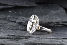 Load image into Gallery viewer, Sterling Silver Wandering Saints Embossed Cross Ring, View #3
