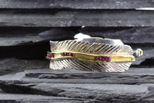 Load image into Gallery viewer, Sterling Silver and 18K Yellow Gold Bracelet Set With Rubies, View #3
