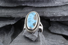 Load image into Gallery viewer, Sterling Silver Ring with Persian Turquoise Accent
