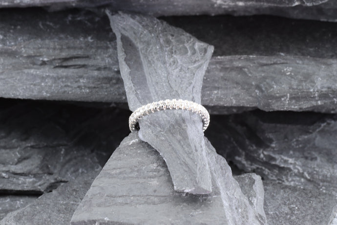 White 14 K Eternity Band Anniversary Ring With 38 Round Diamonds, View #1