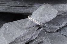 Load image into Gallery viewer, White 14 K Half Anniversary Ring With 13 Round FG Vs2 Diamonds, View #3
