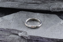 Load image into Gallery viewer, White 14 K Half Anniversary Ring With 13 Round F/G Vs2 Diamonds
