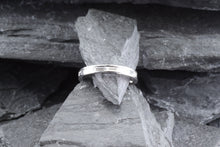 Load image into Gallery viewer, White Platinum Channel Set Wedding Band With 6 Baguette Diamonds, View #1
