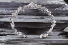 Load image into Gallery viewer, White Sterling Silver Cuff Bracelet With Fresh Water Pearls, View #8
