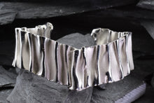 Load image into Gallery viewer, White Sterling Silver Cuff Bracelet, View #1
