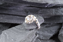 Load image into Gallery viewer, White Sterling Silver Ring With A White Topaz, View #3
