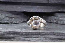 Load image into Gallery viewer, White Sterling Silver Ring With A White Topaz, View #4
