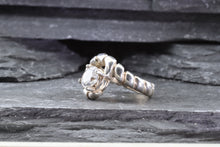 Load image into Gallery viewer, White Sterling Silver Ring With A White Topaz, View #6
