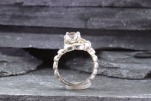 Load image into Gallery viewer, White Sterling Silver Ring With A White Topaz, View #7
