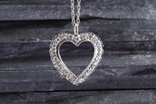 Load image into Gallery viewer, White Gold &amp; Diamond Heart Shaped Pendant Necklace
